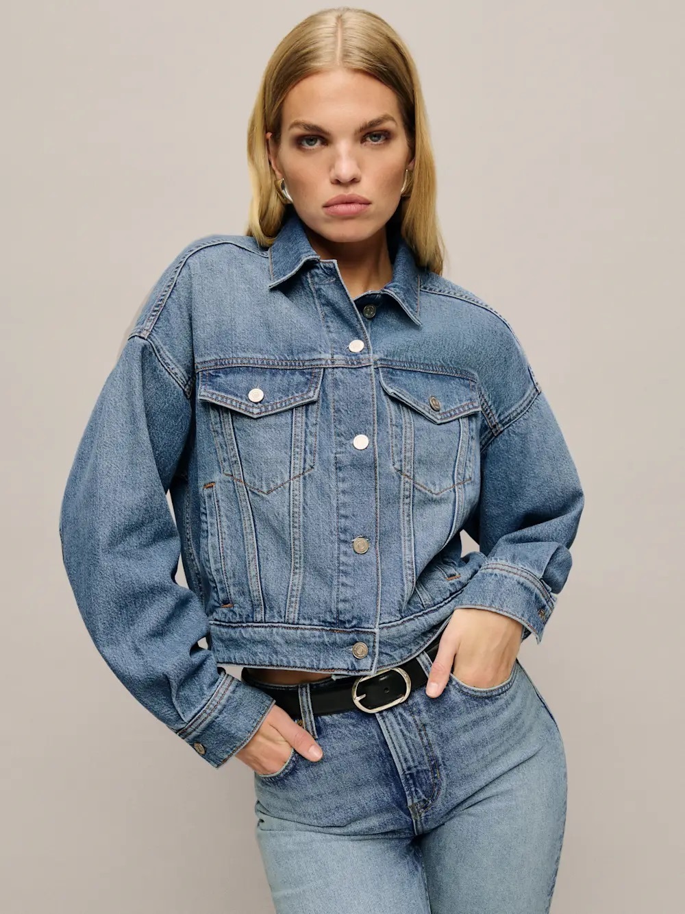 Reformation Rhodes Lived-In Denim Jacket